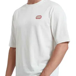 RARE RABBIT Men Printed Drop-Shoulder Sleeves Applique Boxy T-shirt image 2