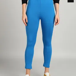 PAAVKI Pack Of 2 Pure Cotton Mid-Rise Slim-Fit 2-Way Stretchable Ankle-Length Leggings-picture-20