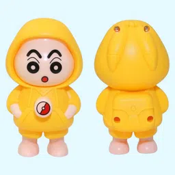 yaykid Cartoon Shinchan Toy in Yellow Hoodie Cute Expression Change Funny Gift-picture-32