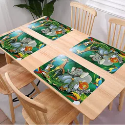 Kuber Industries 6-Pcs Green & Blue Printed Fridge Mat image 4