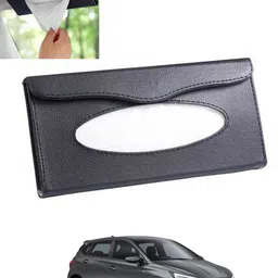 rkpsp Compact Premium Black Leatherite Sun Visior Tissue Holder For Car/Office-143 Vehicle Tissue Dispenser-picture-12