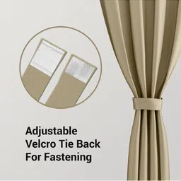 TOP DRAPES Beige Black Out Window Curtain image 5