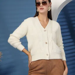 Juelle Women Cable Knit Woollen Cardigan image 3