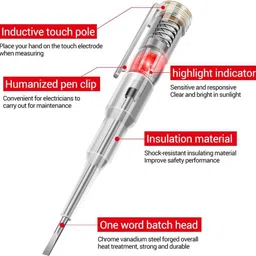 euclid Multifunction Dual LED AC/DC Light Tester Pen Analog Voltage Tester image 2
