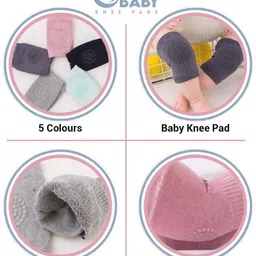 your little wish BABY KNEE PAD PACK OF 5 Multicolor Baby Knee Pads image 3