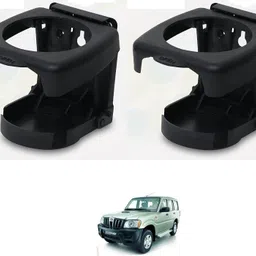 kozdiko BLACK DRINK HOLDER SET OF 2 PCS COMPATIBILE WITH OLD SCORPIO Car Bottle Holder-picture-11