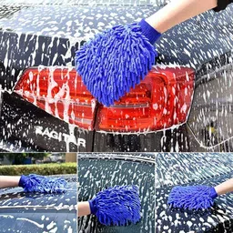 nestera Car Windshield & Kitchen, Table & Platform Cleaning Wiper Mitt Hand Glove Duster Wet and Dry Disposable Glove Set image 5