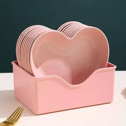 keshuenterprise 10 pcs Heart Shape Small Dessert Dishes (pink) Tray-picture-27