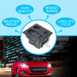 uno minda Power Window Switch Main(2)- Black Finish For Maruti Suzuki Alto/Alto 800 Car Power Window Switch image 3