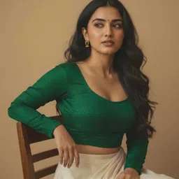 priyanka textiles Round Neck Women Blouse-picture-36