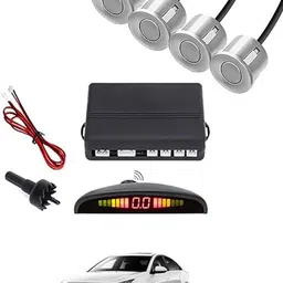 maties 4Parking Sensor Increased Safety For Passengers Silver-73 Universal Car Reverse Silver Parking Sensor With LED Display ,Buzzer-73 Parking Sensor-picture-28