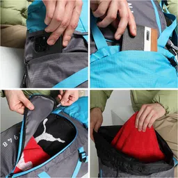 puma PEAKPACKER 54.5L Rucksack Blue & Grey Backpack image 4