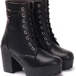 layasa Stylish Black Short Hight Boot For Women Boots For Women image 5