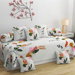 rabhnoor Polycotton Floral Diwan Set-picture-15