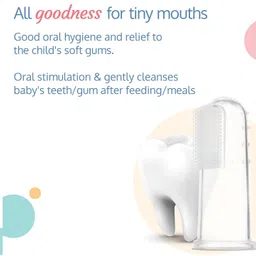 luvlap Silicone Baby Finger/Mouth Toothbrush with Case Set, Infant Training Soft Extra Soft Toothbrush image 5