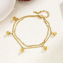 MYKI Stainless Steel Gold-Plated Charm Bracelet image 2