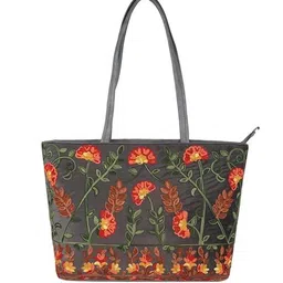 EVEDA Women Floral Printed Structured Shoulder Bag image 2