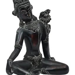Exotic India Black Lord Indra Brass Idol Showpiece-image-32