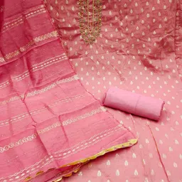 Rangtulika Ethnics Embroidered Unstitched Dress Material image 4