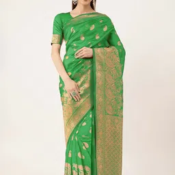 Maroosh Woven Design Zari Banarasi Saree-picture-26