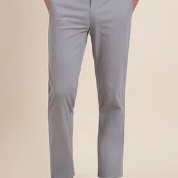 JADE BLUE Men Slim Fit Mid-Rise Trousers-image-99