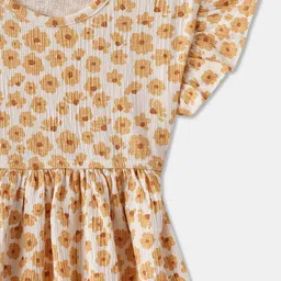 R&B Floral Print Flutter Sleeve A-Line Dress image 3