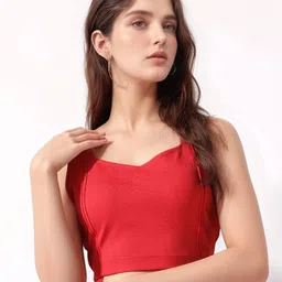 DressBerry Women Sweetheart Neck Fitted Crop Top-picture-31