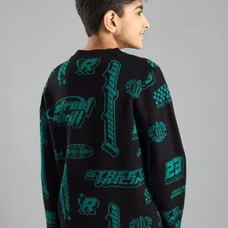 max Boys Typography Printed Cardigan image 4