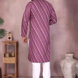 SHREE GEL AMBE FABRIC Men Printed Regular Pure Cotton Kurta with Pyjamas image 4