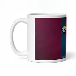 Mr UVD White & Pink Power Puff Girls Printed Ceramic Glossy Mug - 350 ml-picture-25