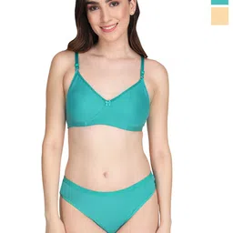 Liigne Pack Of 2 Everyday Padded Bra Pure Cotton Lingerie Set-picture-34