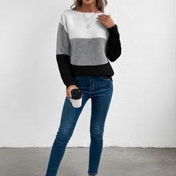 Mast & Harbour Women Colourblocked Pullover-picture-38