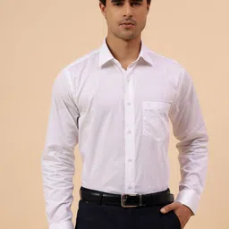 Cantabil Men Comfort Fit Solid Spread Collar Cotton Formal Shirt-picture-36