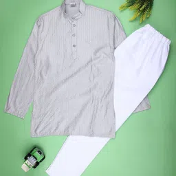 V-Mart Boys Striped Kurta with Pyjamas-image-84