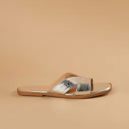 Ginger by Lifestyle Women Textured Slip-On Open Toe Flats image 2