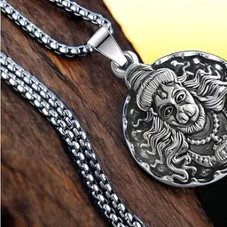 kazare Rhodium-Plated Circular Pendants image 2
