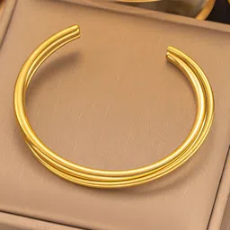 MYKI Women Gold-Plated Kada Bracelet-image-19