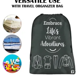 Aura Yellow & Grey 3 Pieces Printed Foldable Water Resistant Multi-Utility Laundry Bags image 4