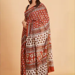 Shivya Ethnic Motifs Printed Pure Cotton Saree image 4