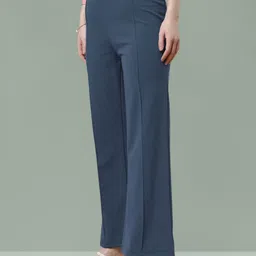 SZN Women Pack Of 2 Smart Relaxed High-Rise Trousers image 3