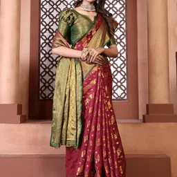 jayant creation Red Art Silk Barasi Sarees-picture-29
