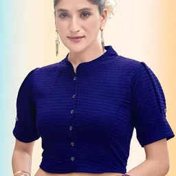 TANISHM FEB TEX Mandarin Collar Saree Blouse-picture-35