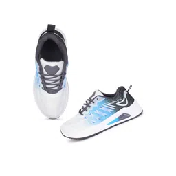 PENNEN Boys Blue Printed Mesh Loafers image 5