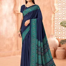 Mitera Ethnic Motifs Poly Crepe Sungudi Saree-picture-38