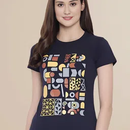 Mast & Harbour Women Typography 2 Printed Applique T-shirt image 2