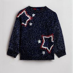 Hopscotch Girls Speckled Sequin Embellished Woollen Pullover-picture-16