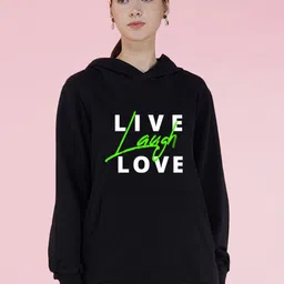 NUSYL Women Printed Hooded Sweatshirt-image-6