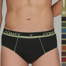 AMUL COMFY Men Pack Of 9 Plain Cotton Basic Briefs-image-69