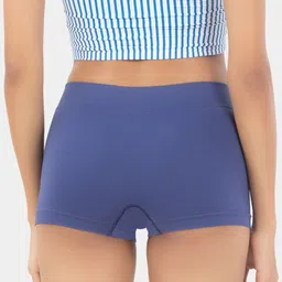 Trylo High-Rise Seamless Boyshorts Briefs Softglam Boy Shorts-S.BLUE-M Pack Of-1 image 3