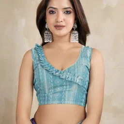 GULKEE FAB Zari Tissue Saree image 3